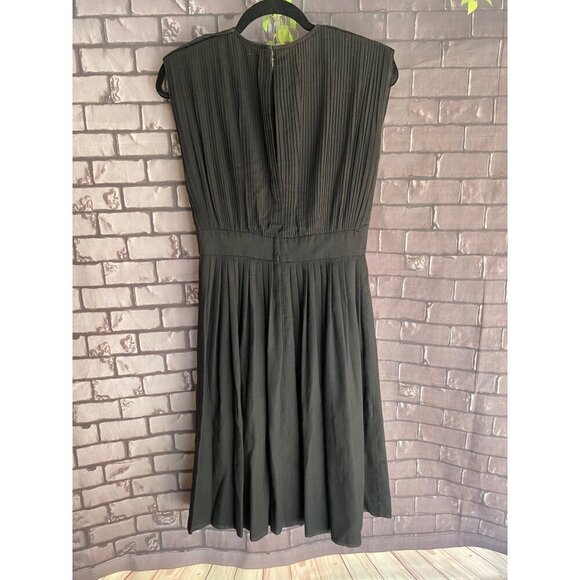 Vintage Suzy Perette 1960's Capped Sleeved Black Pin Tucked Bodice Union Made Dr - Picture 2 of 6